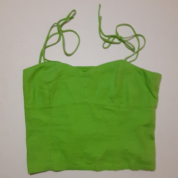 Old Navy Smocked Back Linen Blend Tank Top - Picture 1 of 5